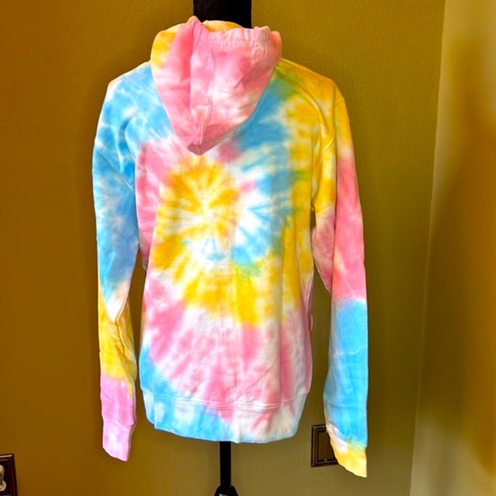 BY SAMII RYAN pastel tie dyed hoodie sweatshirt with smiling daisy small xlarge - Picture 12 of 16